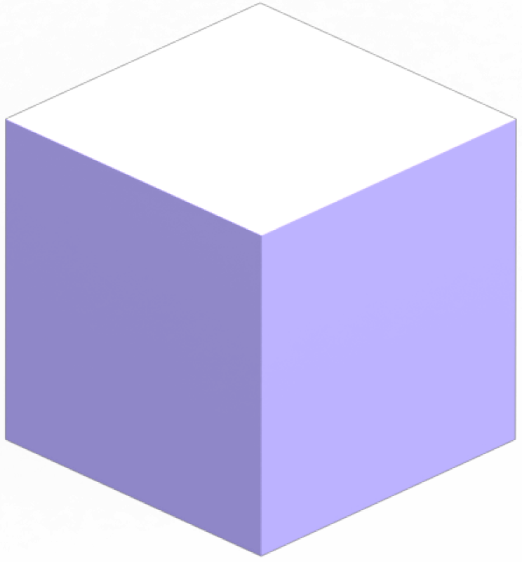 purple background cube