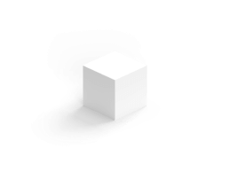 white background cube figure